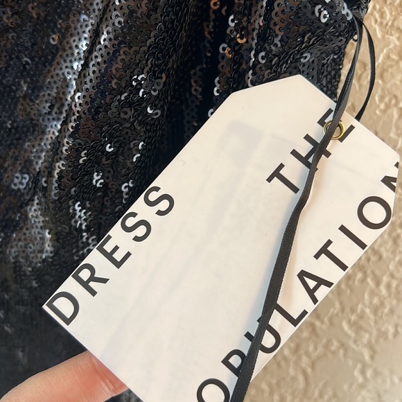 Dress the population Mary Sequin Body-Con Cocktail Dress black size small - Picture 10 of 13